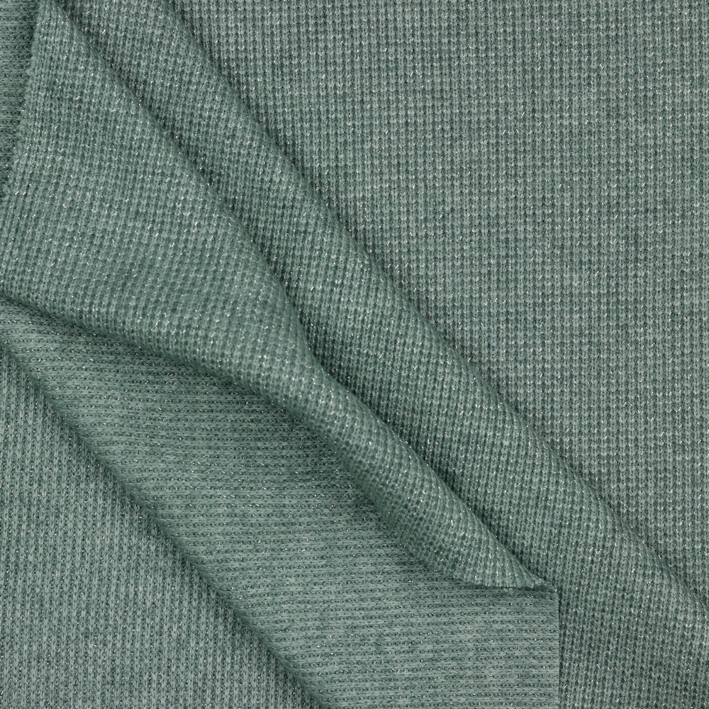 Glitzer Strickstoff - Lurex Knit Uni Mint