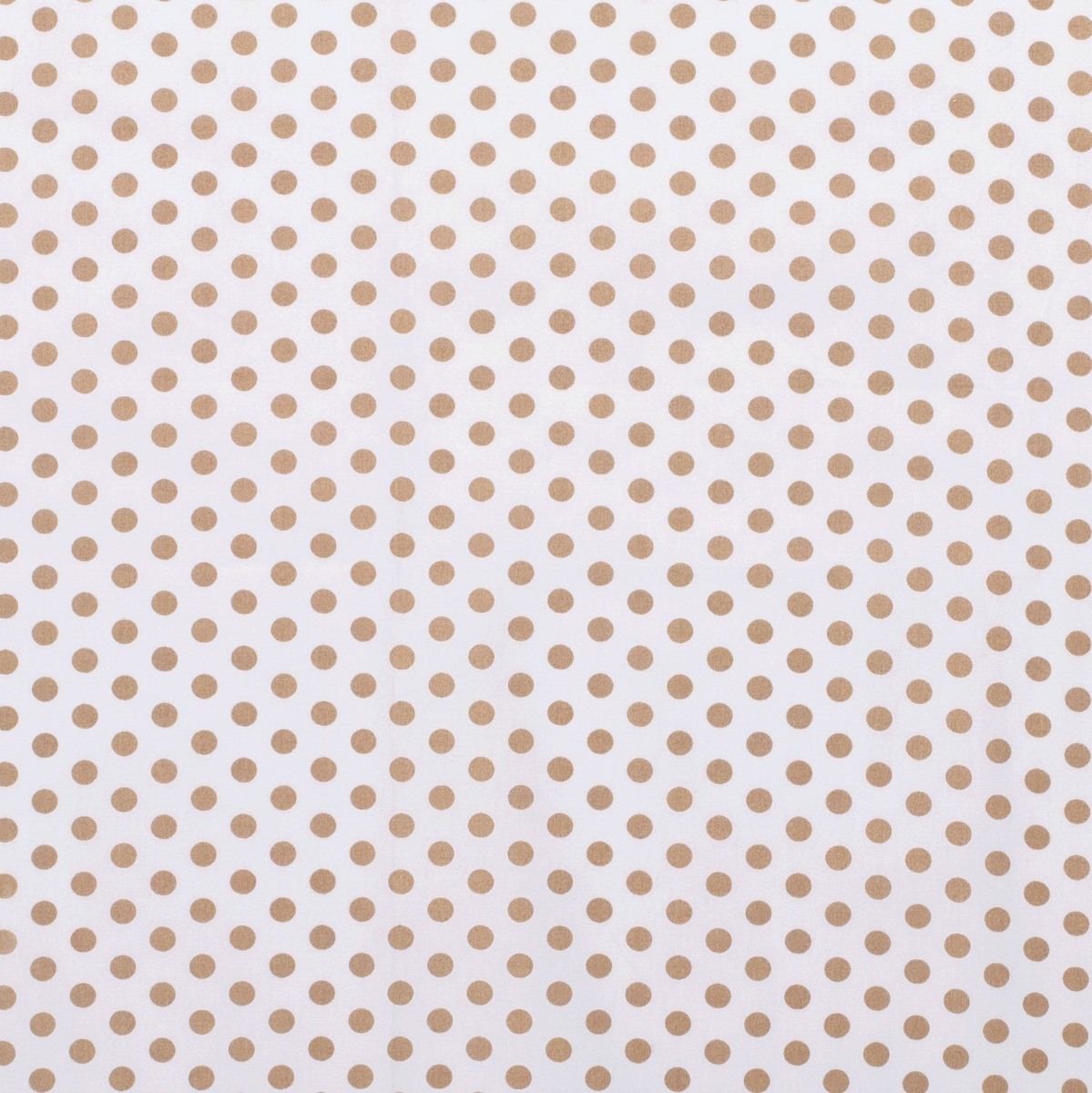 Baumwolle Punkte Standard Weiß/Hellbraun