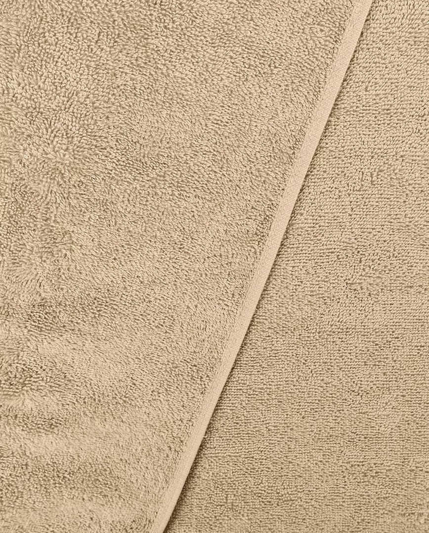 Baumwoll Frottee - Uni Sand Eingefasst