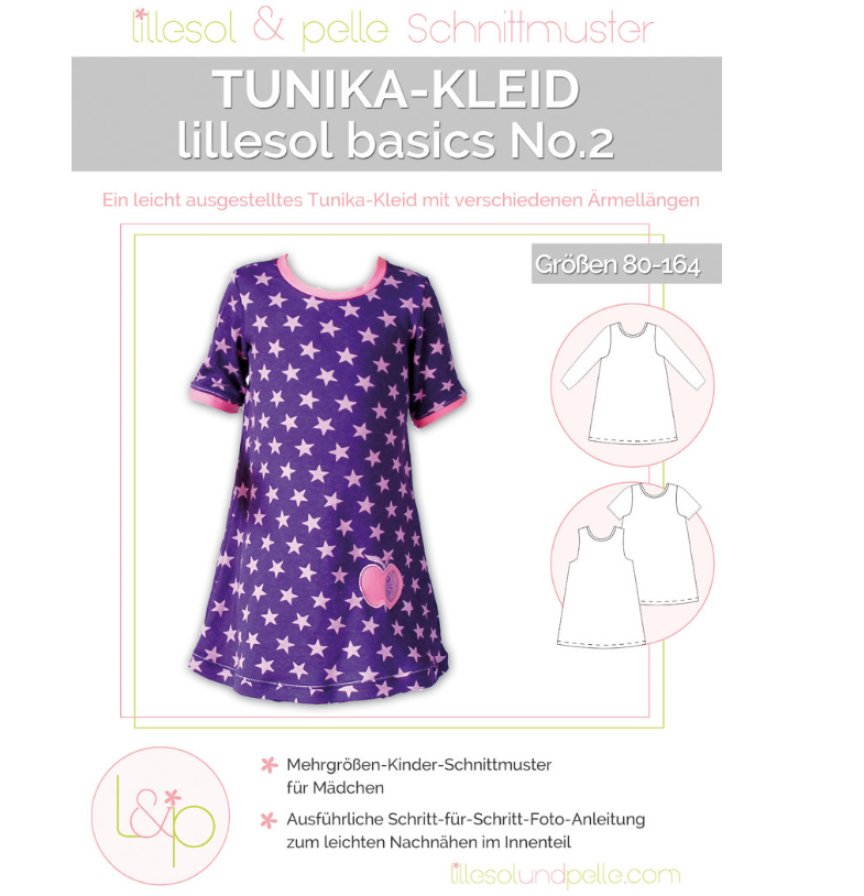 Lillesol & Pelle Papierschnittmuster Basic Tunika-Kleid Gr. 80 - 164