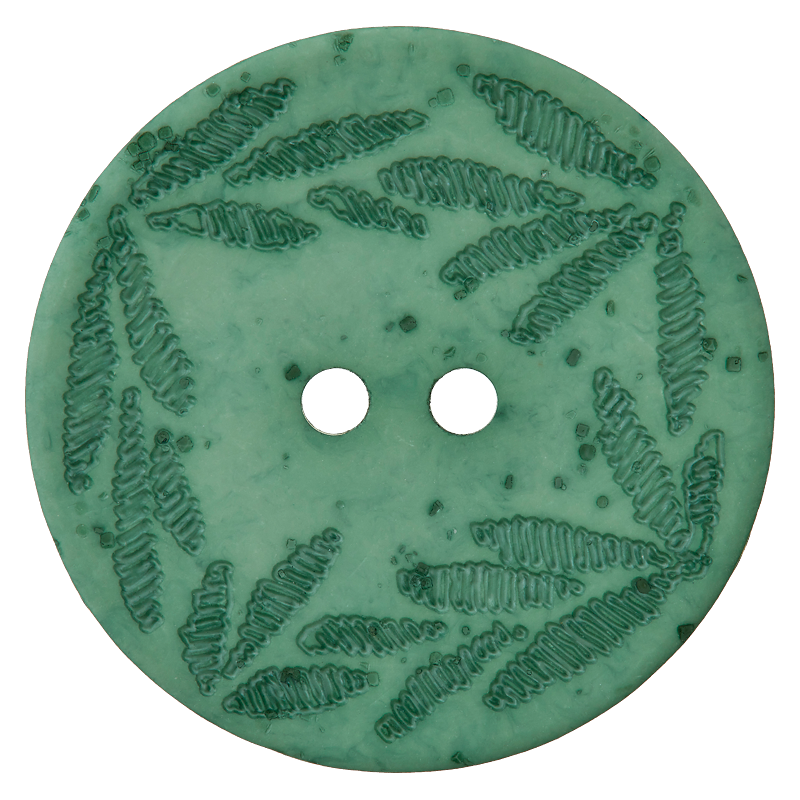 Union Knopf by Prym 2-Loch 28 mm Blätter Dunkles Smaragdgrün
