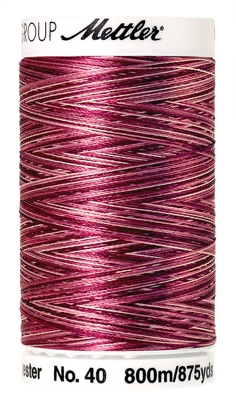 Amann Stickgarn Poly Sheen Multi 800 Meter Cranberry Frost Farbe 9922