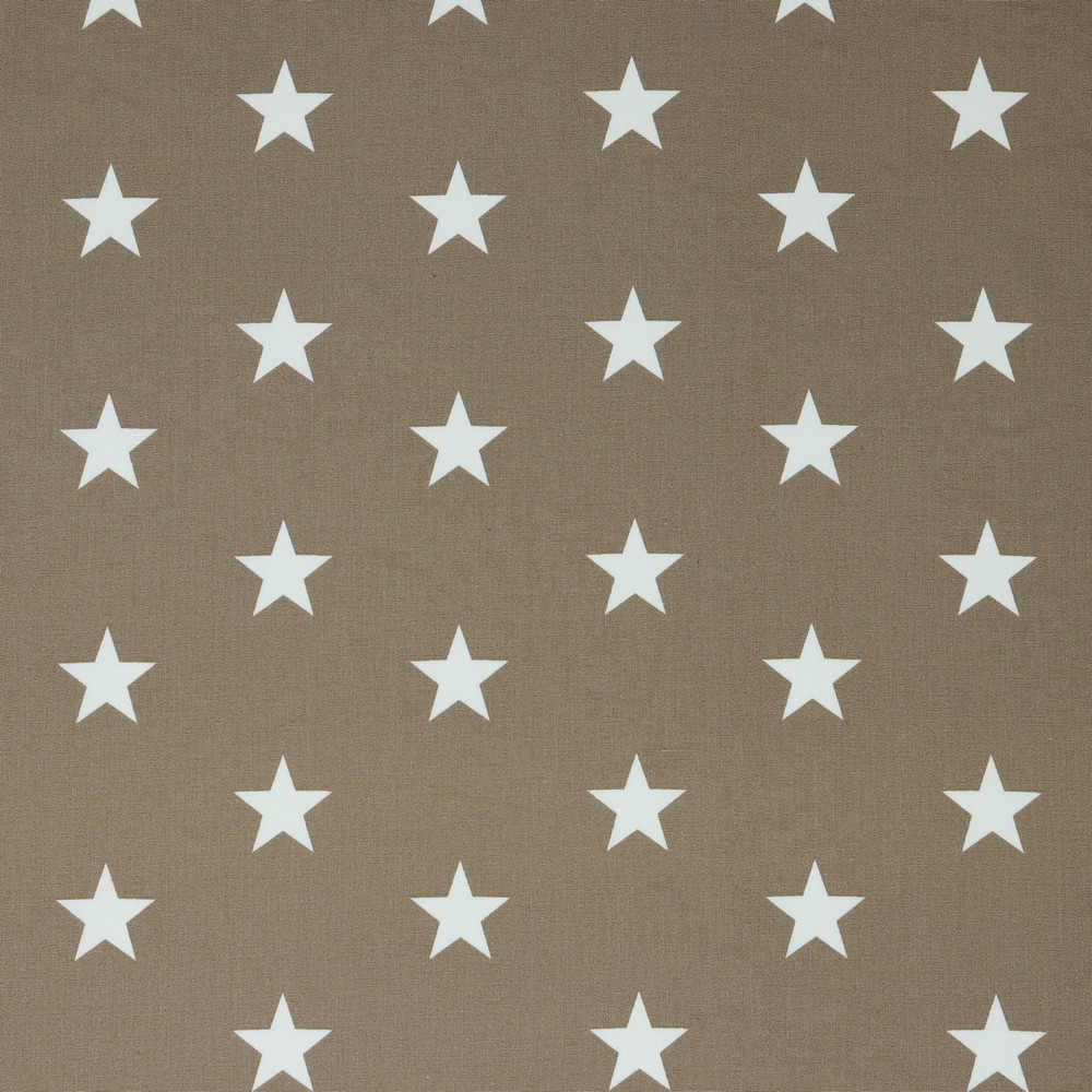Baumwolle Standard Serie Sterne XL Taupe