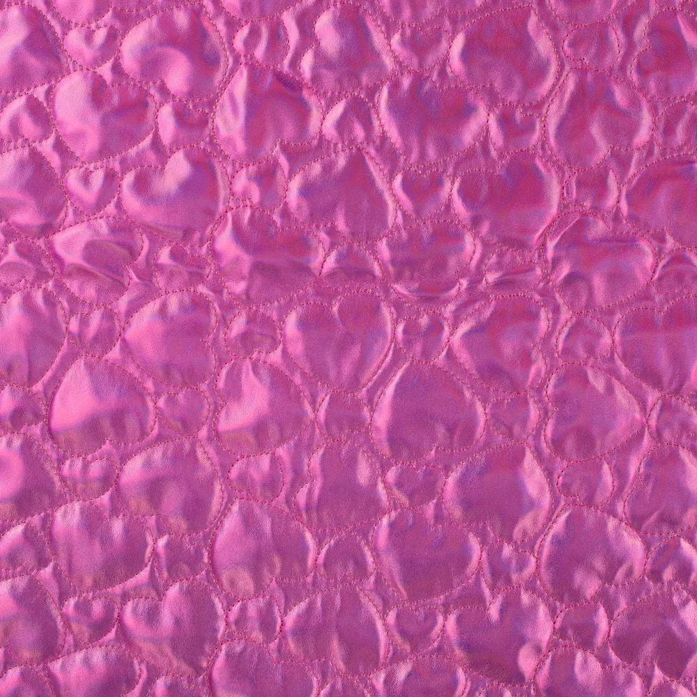Gestepper-Jackenstoff-Laser-Quilt-Herzen-Pink