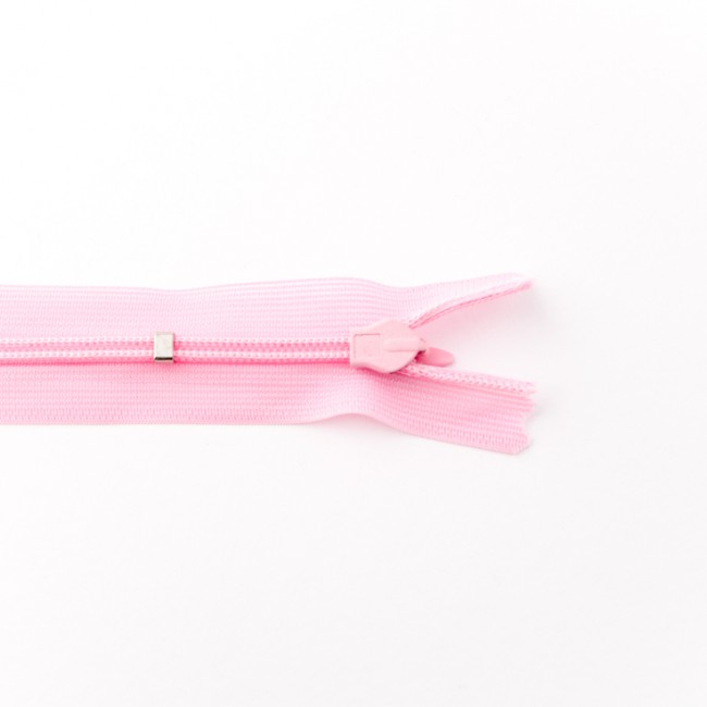 Reißverschluss Nahtverdeckt 60 cm Uni Rosa