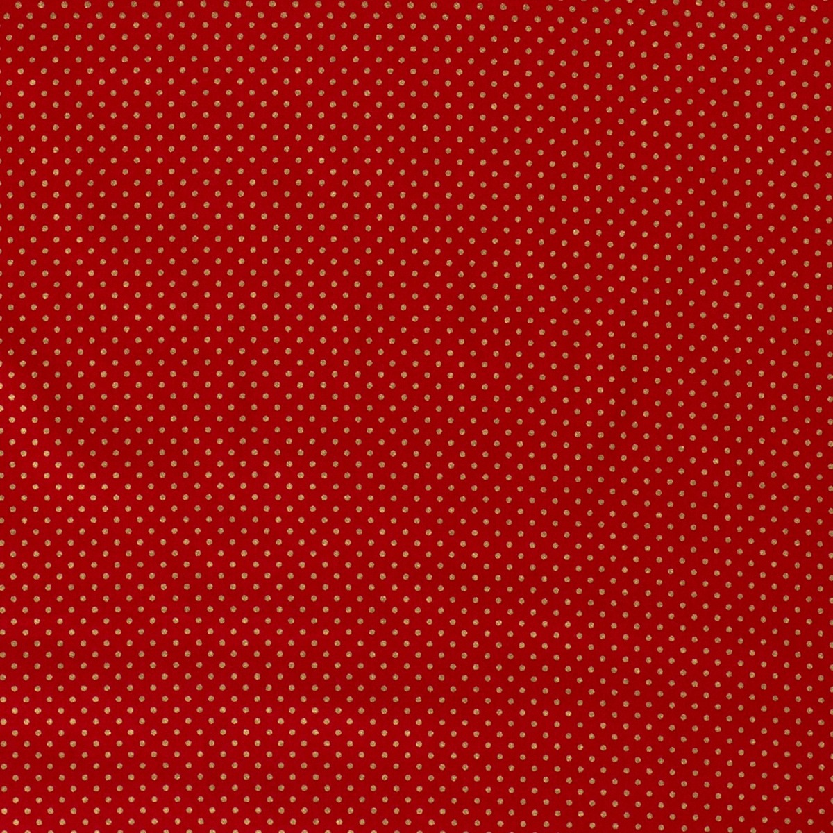 Baumwolle Weihnachten Golddruck Dots auf Rot SALE
