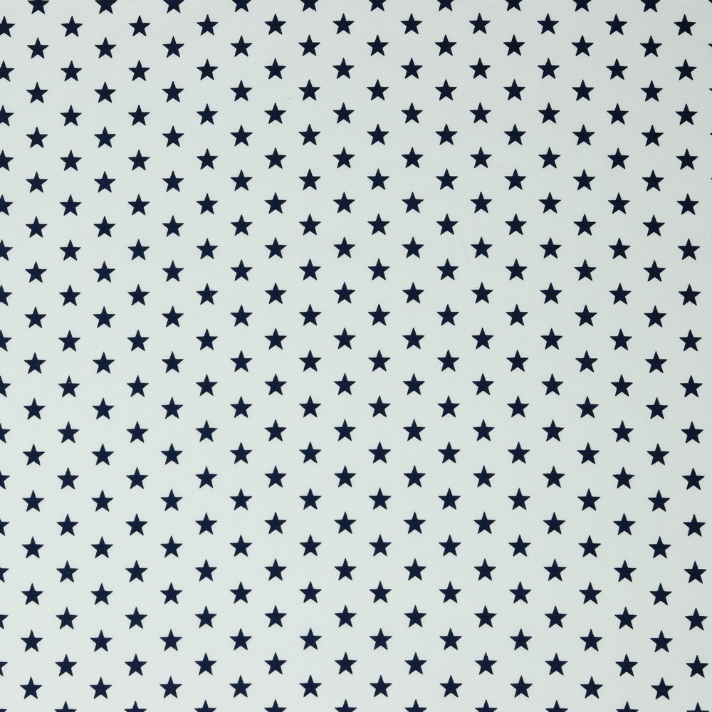 Baumwolle Standard Serie Sterne Mini Weiß-Dunkelblau