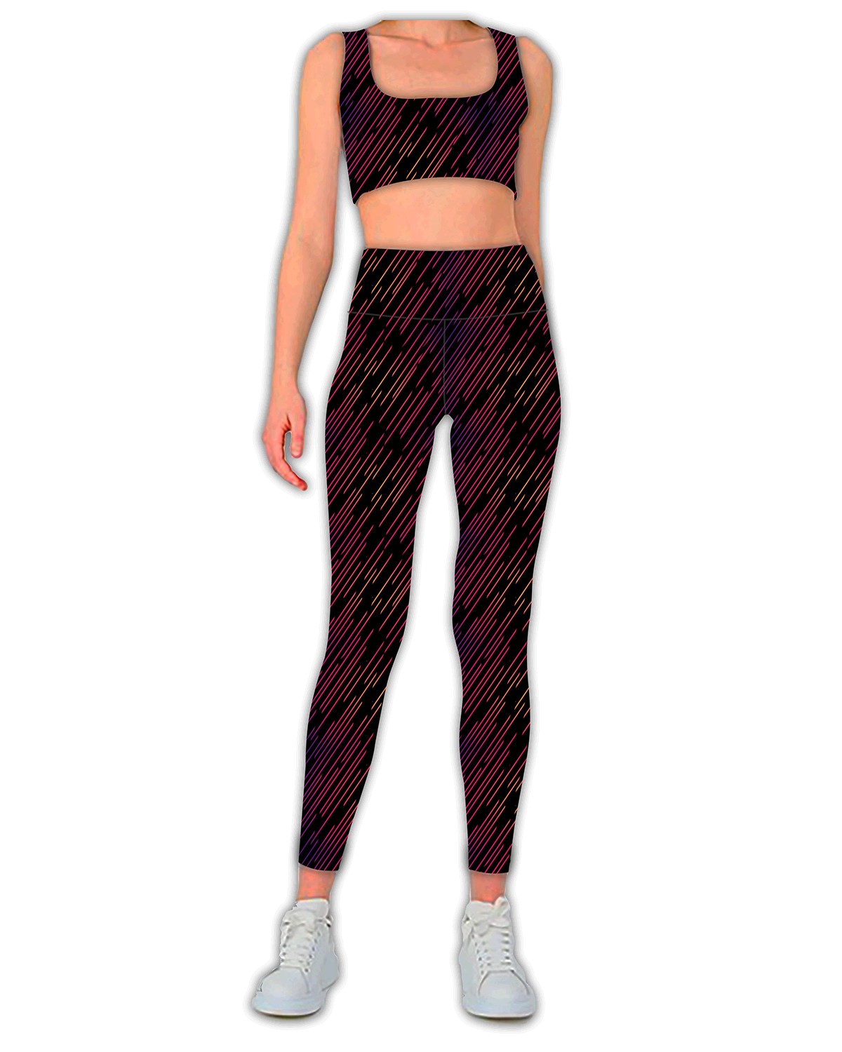 Sportswear Jersey Stripes Pink/Lila auf Schwarz Digital