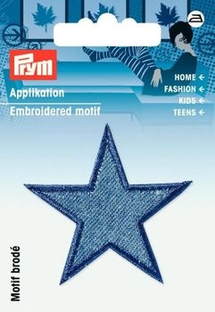 Prym Applikation "Sterne" Jeans Mittelblau