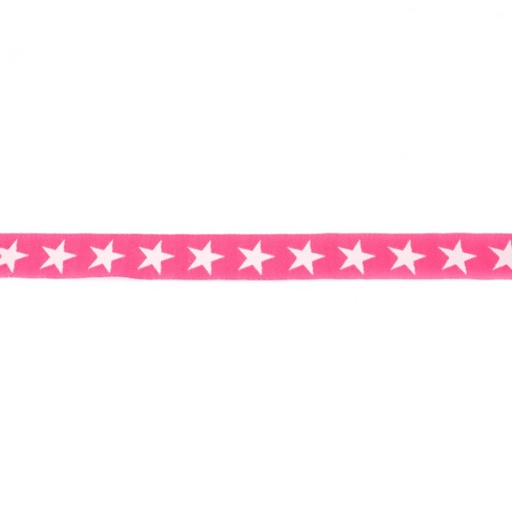 Webband Sterne Pink/Weiß