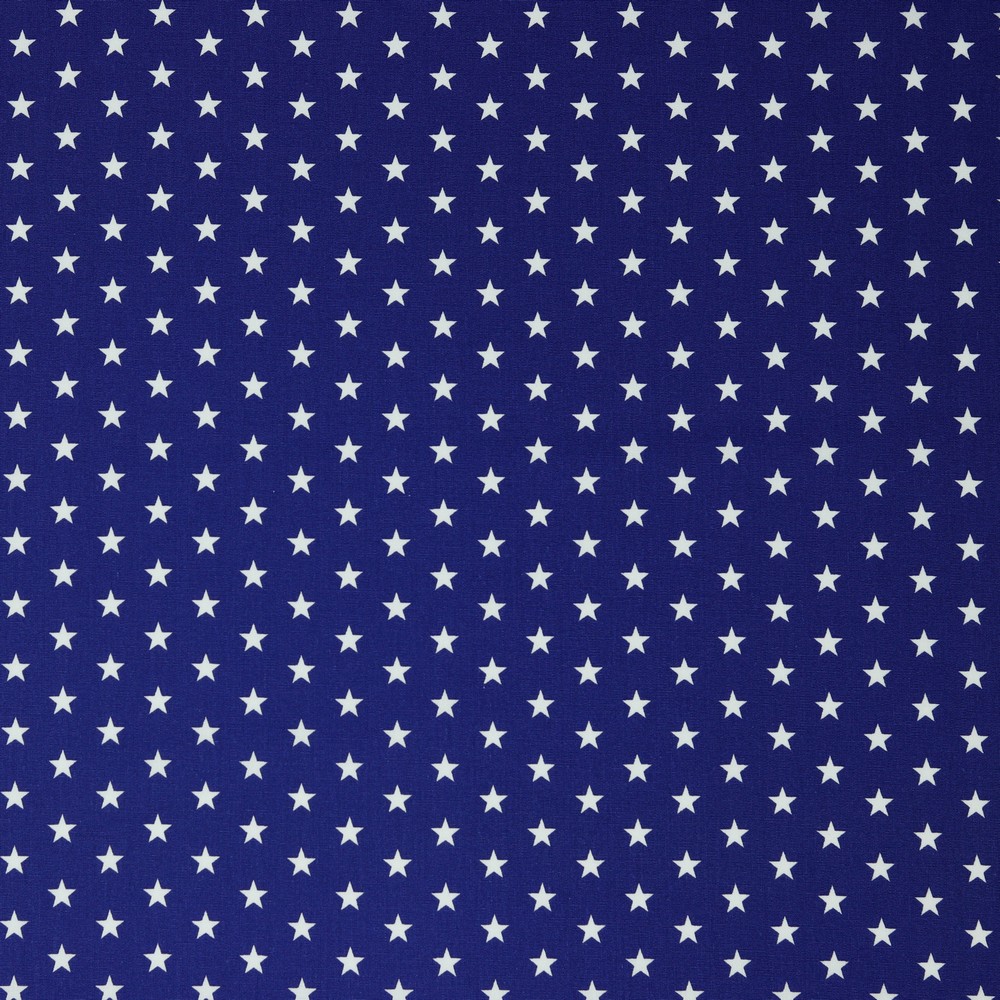Baumwolle Standard Serie Sterne Mini Royalblau