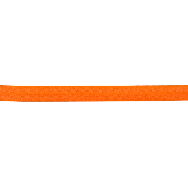 Elastisches Glanz Einfassband Uni Neon Orange