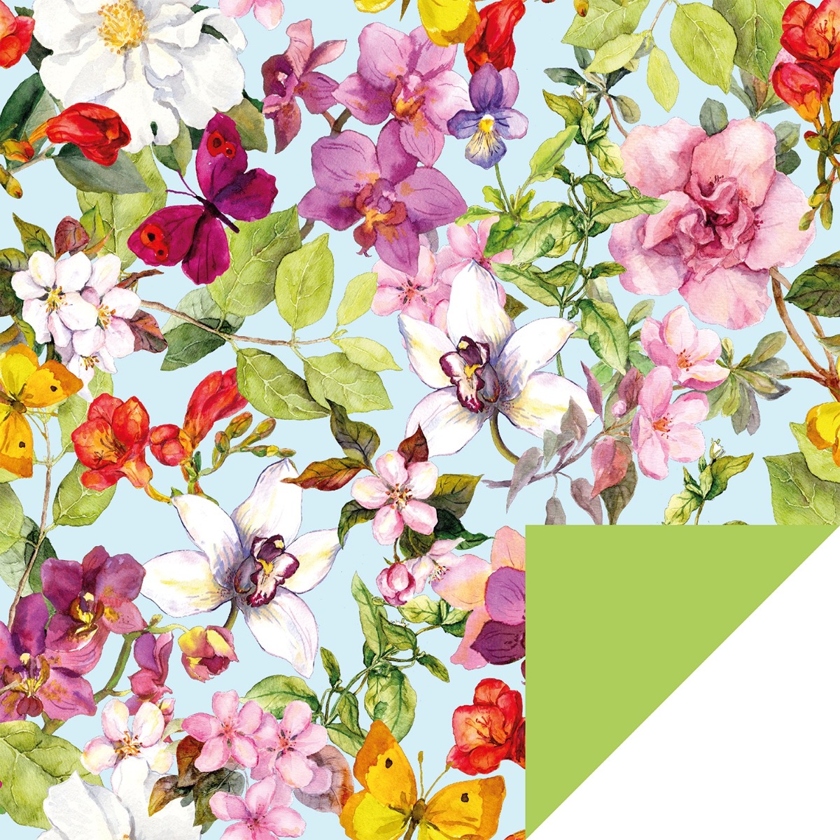Softshell Wildblumen auf Hellmint Innen Kiwi Digital 
