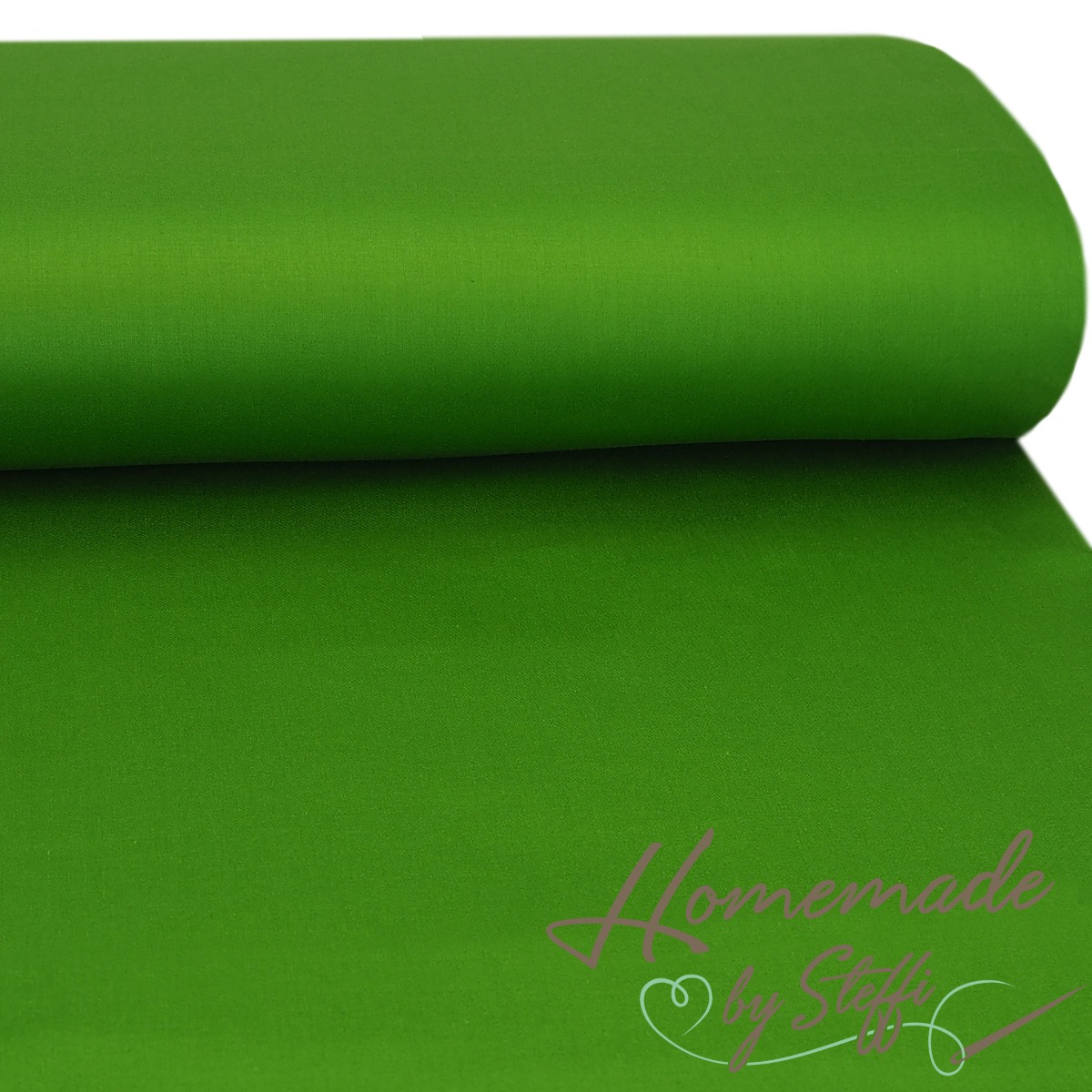 Trachtenstoff - Baumwollsatin Dirndl Uni Hellgrün