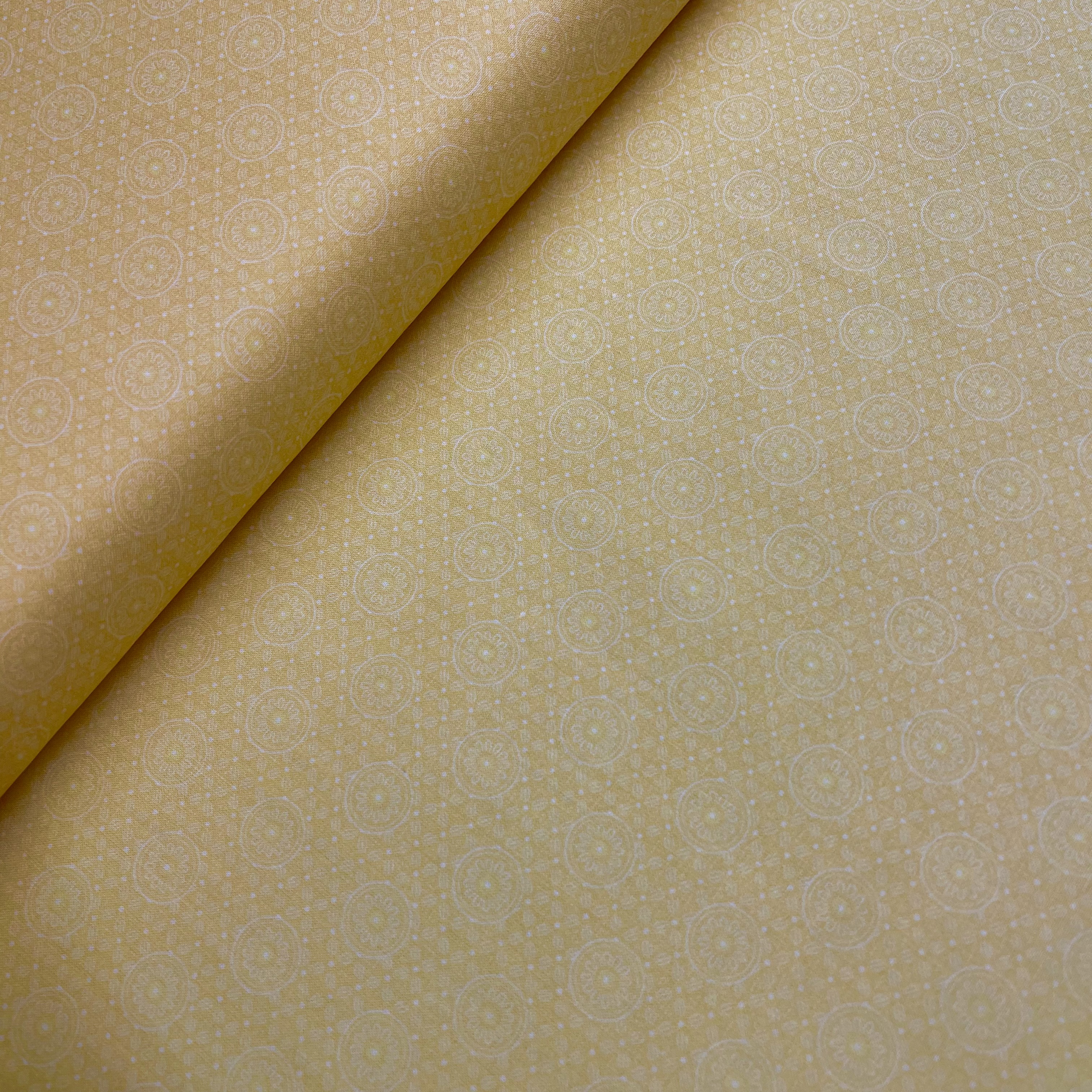 Trachten Baumwolle Serie Legan Kreise Gelb