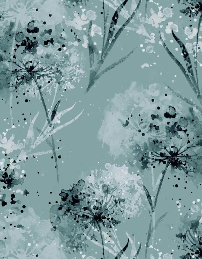 Softshell - Digitaldruck Aquarell Blütentraum auf Mint