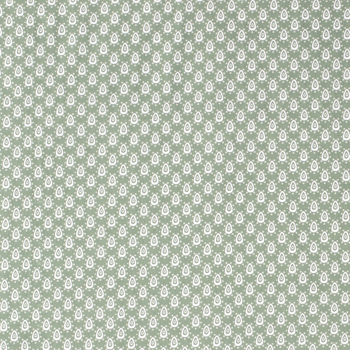 Baumwolle Ovale & Punkte auf Grün