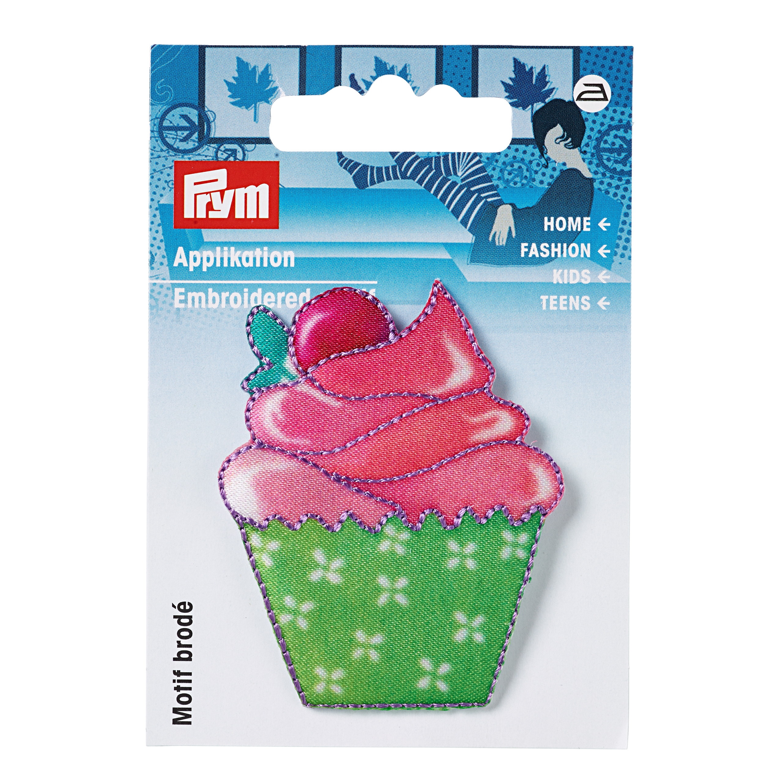 Prym Applikation "Cupcake" Rot/Pink/Grün ADS