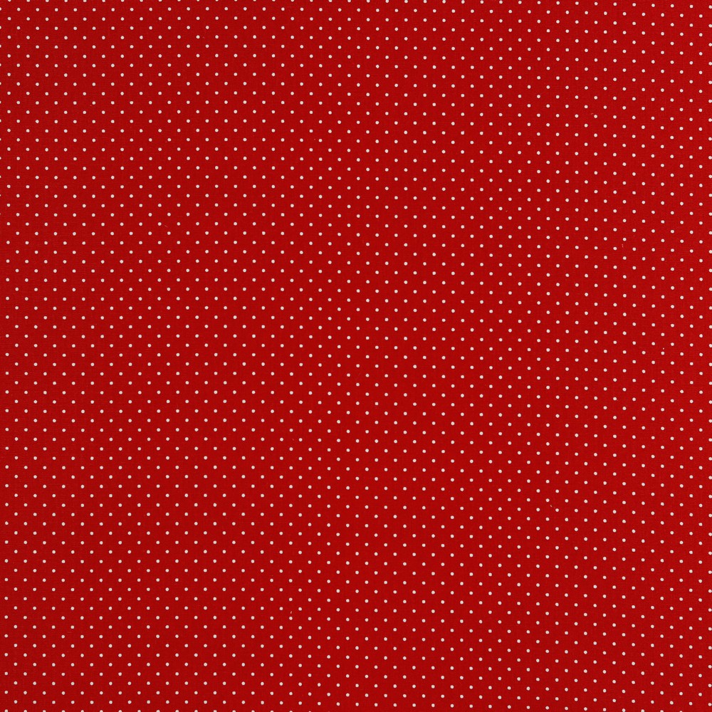 Baumwolle Standard Serie Punkte Mini Rot