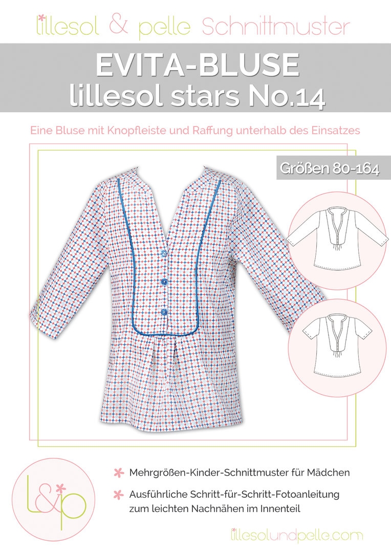 Lillesol & Pelle Papierschnittmuster Star Evita-Bluse Gr. 80 - 164