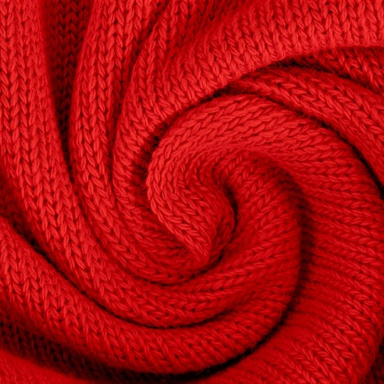 Strickstoff aus reiner Baumwolle Uni Rot