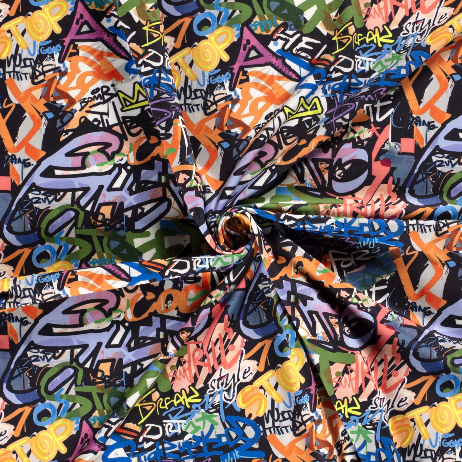 Sportswear Jersey Graffiti auf Schwarz Digital