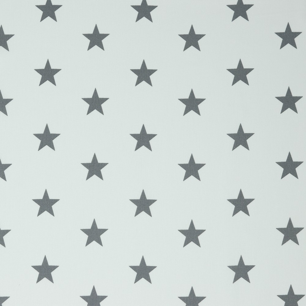 Baumwolle Standard Serie Sterne XL Weiß/Grau