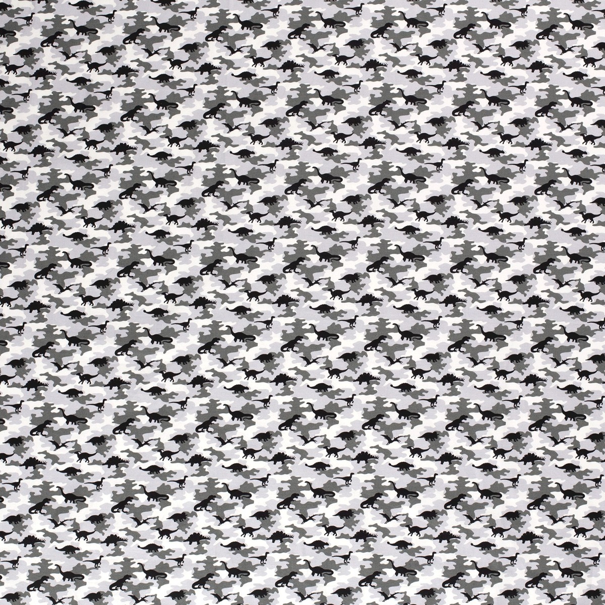 Baumwolle Dino Camouflage Grau