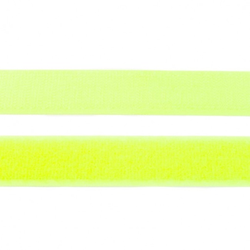 Klettband Uni 2,5 cm Neon Gelb