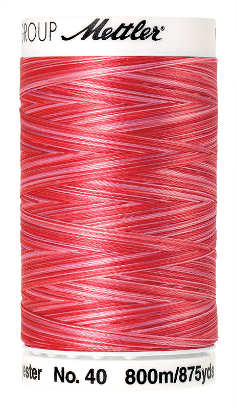 Amann Stickgarn Poly Sheen Multi 800 Meter Strawberry Blitz Farbe 9405