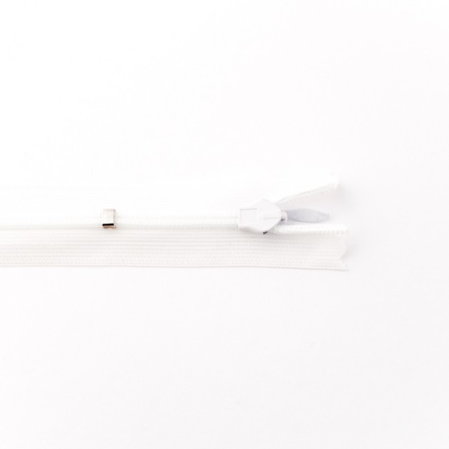 Reißverschluss Nahtverdeckt 25 cm Uni Weiß