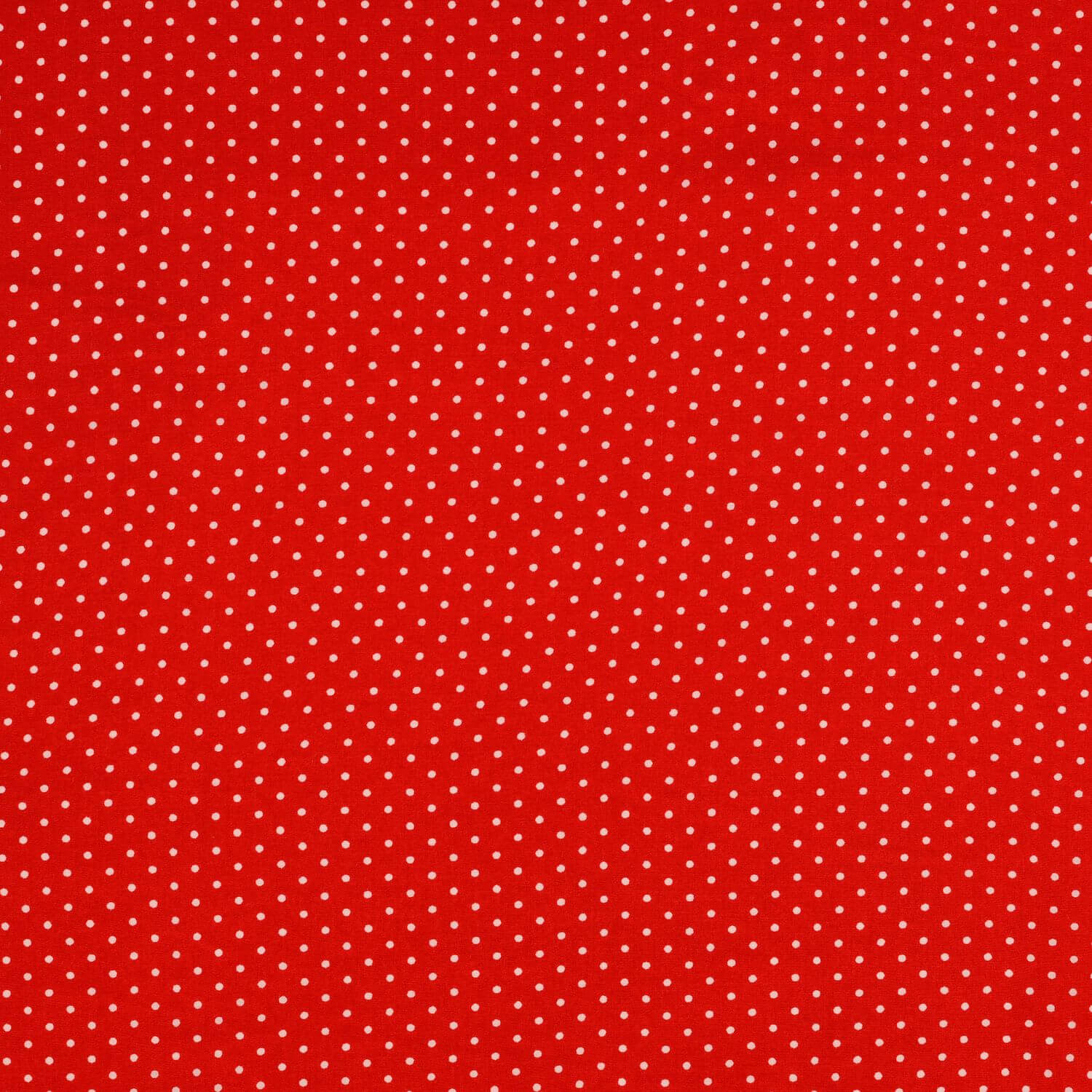 Viskose Popeline - Kleine Punkte Weiß auf Rot