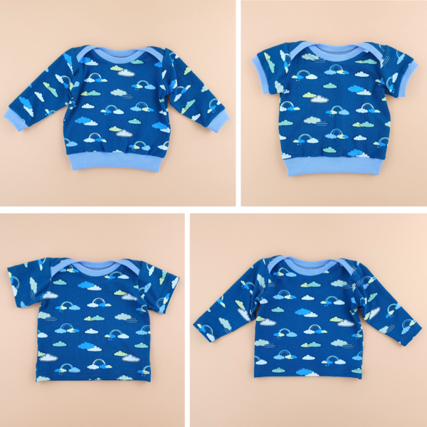 JULAWI Papierschnittmuster Baby-Shirt Gr. 44 - 92