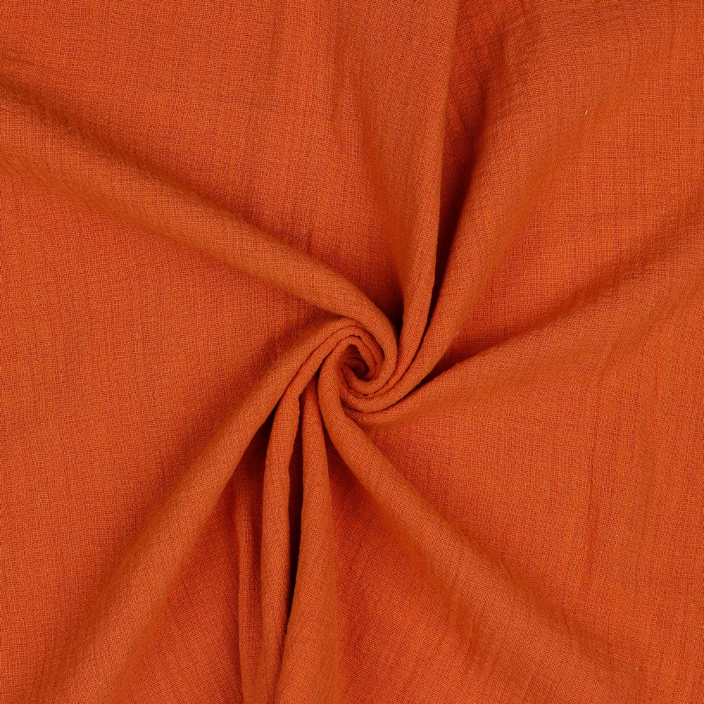 Baumwolle Uni Slub Washed Orange