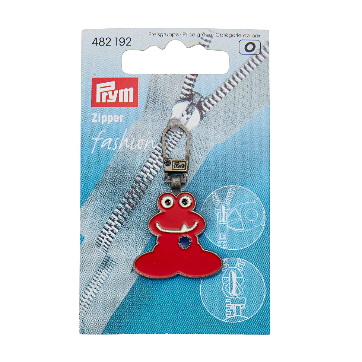Prym Fashion Zipper Funmotiv Monster Rot