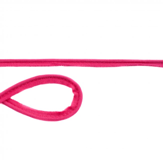 Jersey Paspelband elastisch Uni Pink