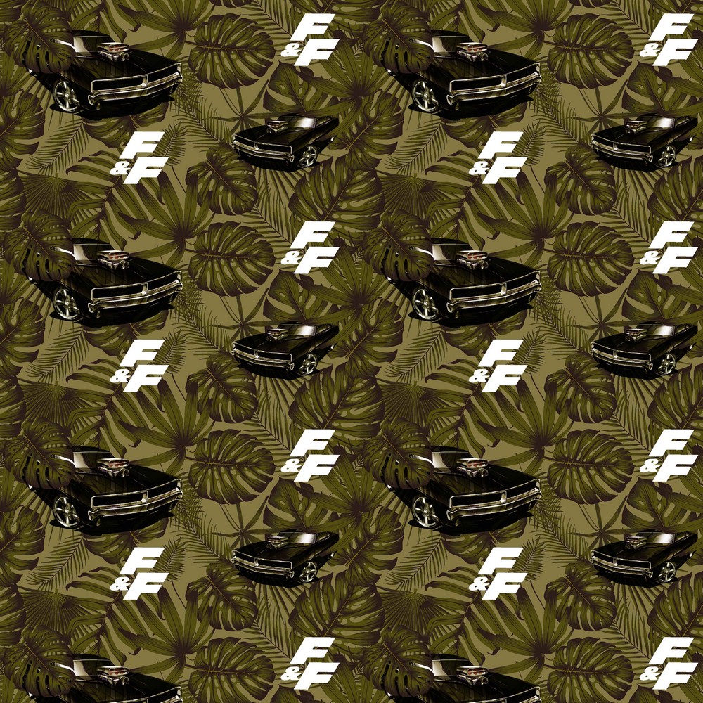 Jersey Fast & Furious Logo in Blätter Hellbraun Lizenz Digital