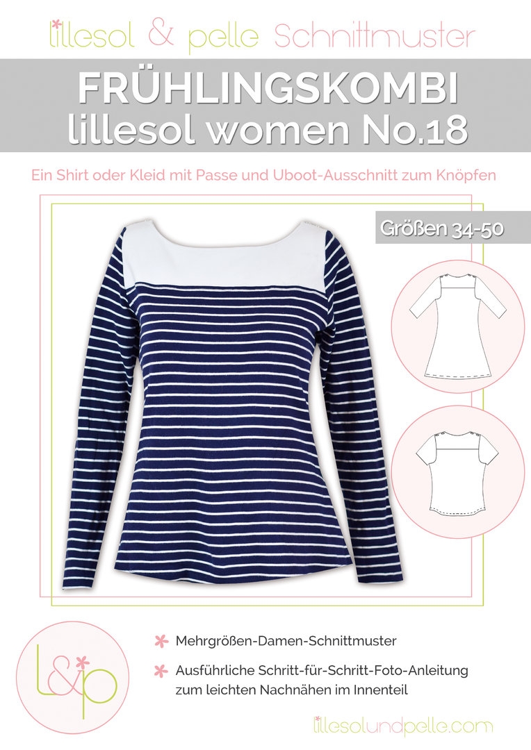 Lillesol & Pelle Papierschnittmuster Women Frühlingskombi Kleid & Shirt Gr. 34 - 50