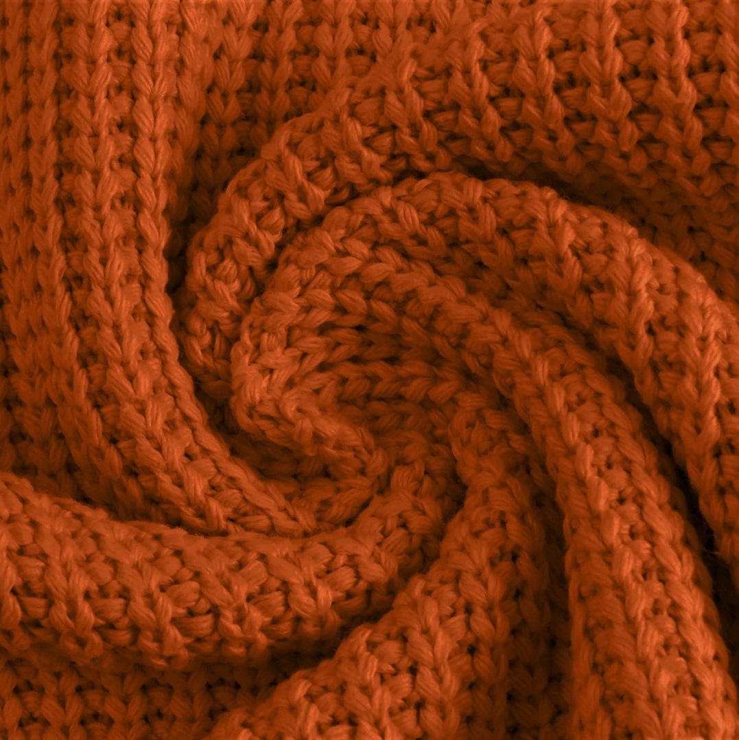 Strickstoff Baumwolle Uni Orange