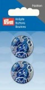 Prym Perlmuttknopf "Blume" 2-Loch 18 mm Blau ADS