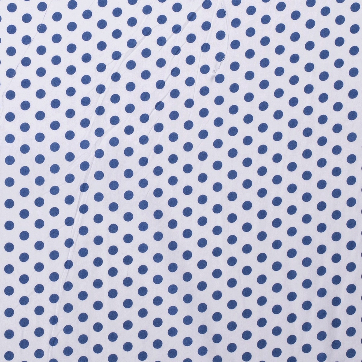 Baumwolle Punkte Standard Weiß/Royalblau