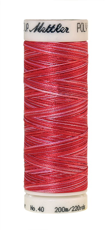 Amann Stickgarn Poly Sheen Multi 200 Meter Strawberry Blitz  Farbe 9405