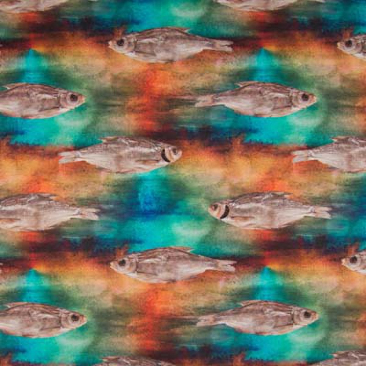 Jersey Fische auf Aquarell Farben Digital
