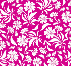 Baumwolle Spanische Blüten auf Pink