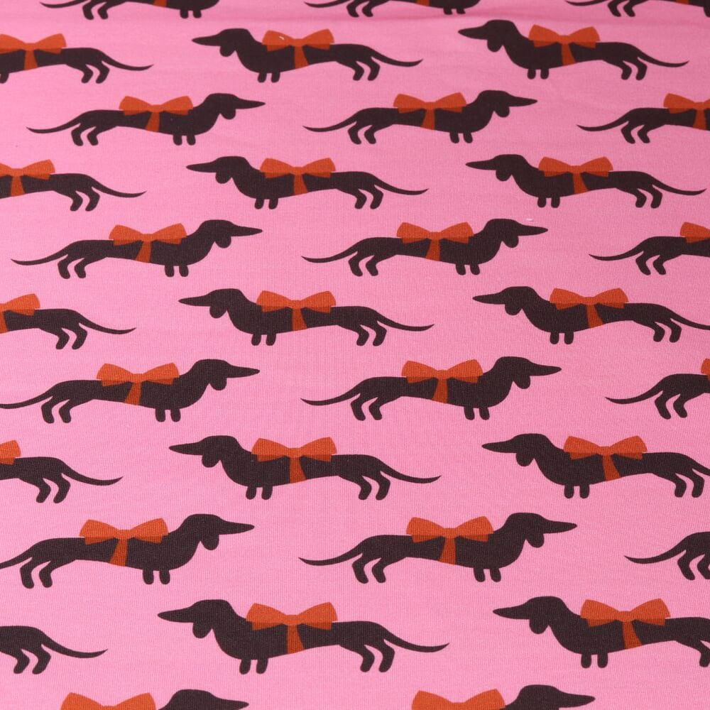 Bio Sweat - Hamburger Liebe Digitaldruck Bling Bling Wiener Dog Rosa
