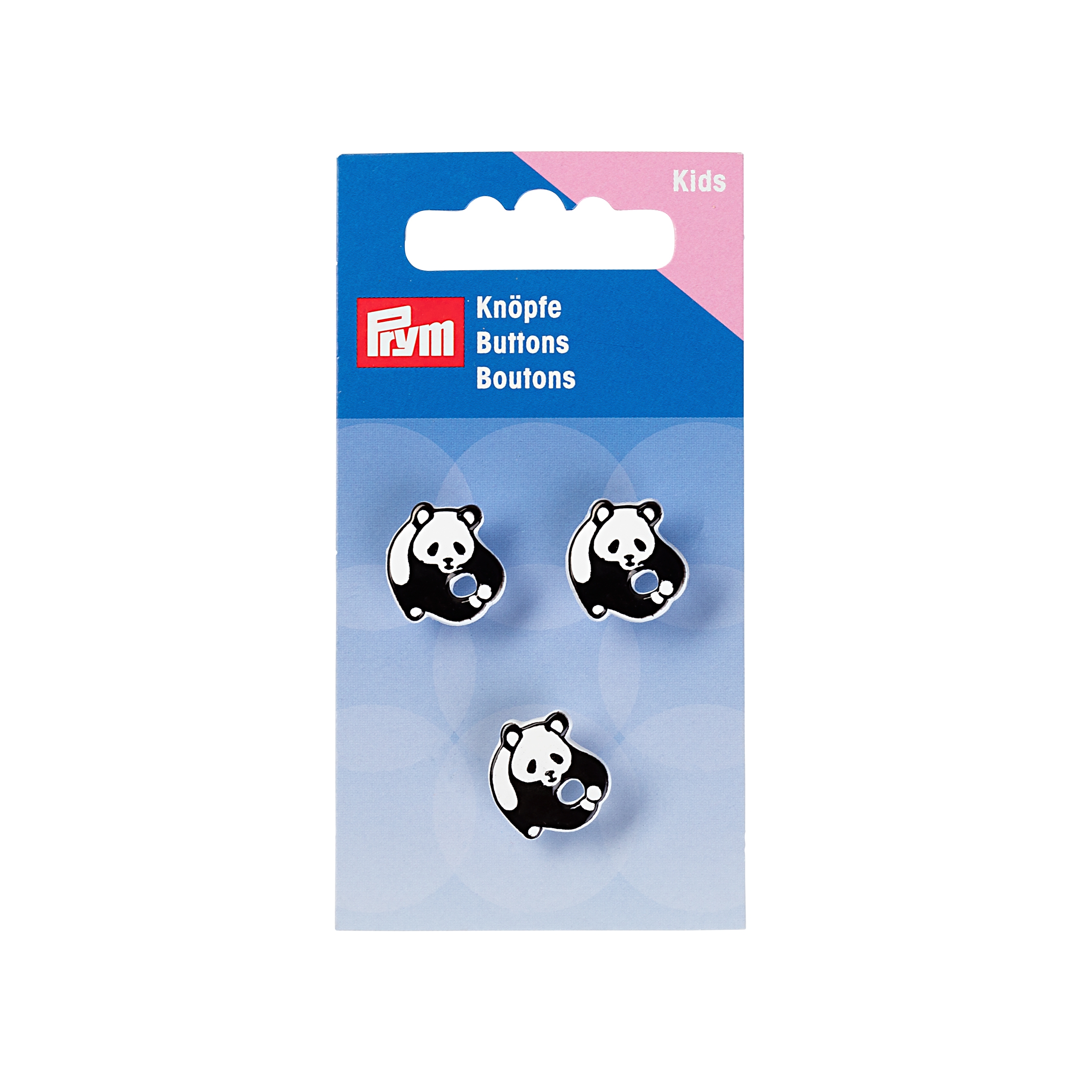 Prym Knopf mit Öse Panda 17 mm Schwarz/Weiß
