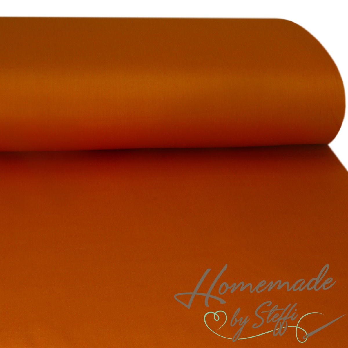 Trachtenstoff - Baumwollsatin Dirndl Uni Orange