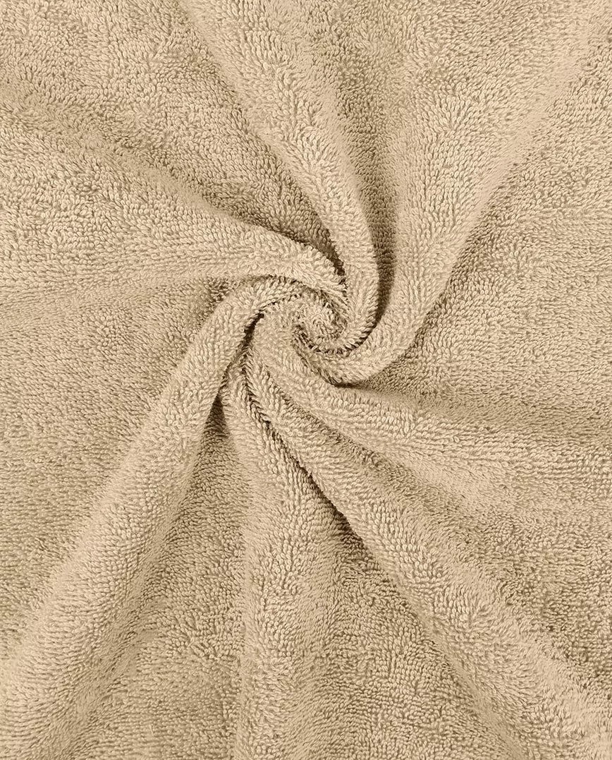 Baumwoll Frottee - Uni Sand Eingefasst