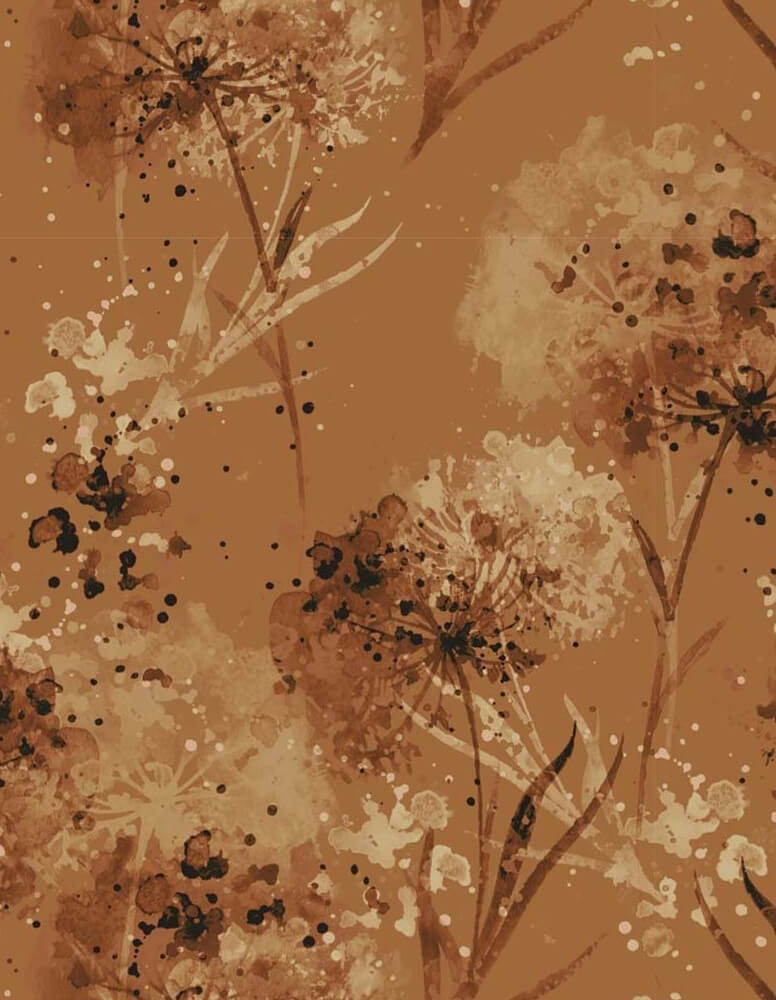 Softshell - Digitaldruck Aquarell Blütentraum auf Nougat