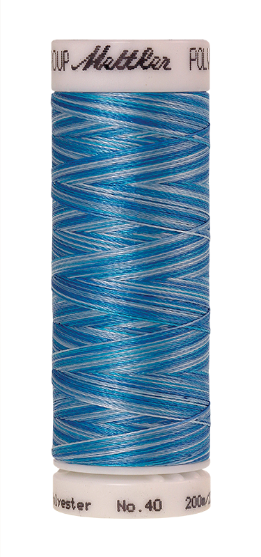 Amann Stickgarn Poly Sheen Multi 200 Meter Aqua Waters Farbe 9930